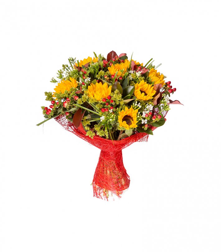 זר פרחים חמניות