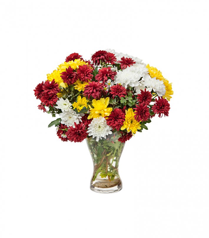 זר חרציות צבעוני זר פרחים - חרציות צבעוני