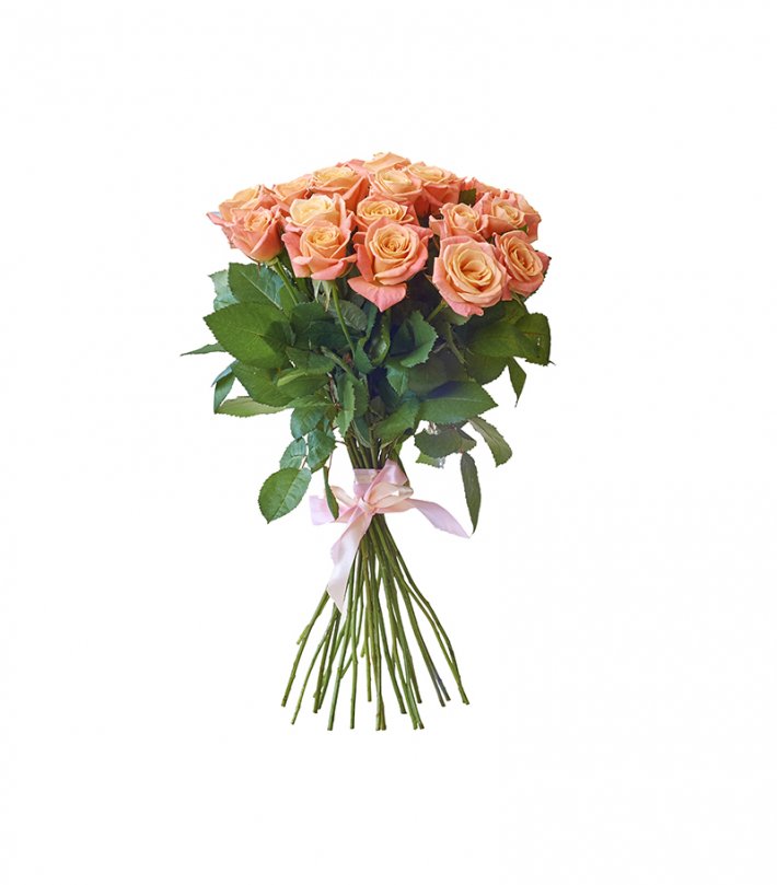 זר ורדים אפרסק זר פרחים - ורדים אפרסק