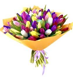 זר טוליפים צבעוני 31 יח